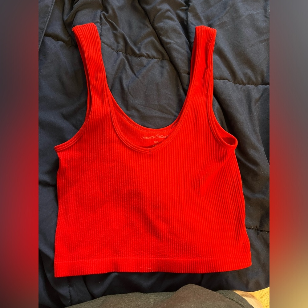 Red tank top